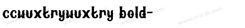 ccwuxtrywuxtry bold字体转换